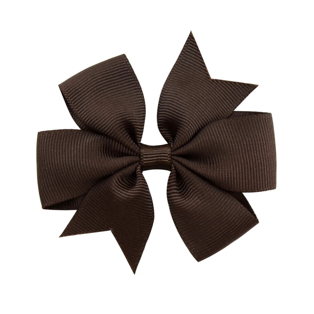 1 Pcs Colors Solid Grosgrain Ribbon Bows Clips Hairpin Girl's Hair Bows Boutique