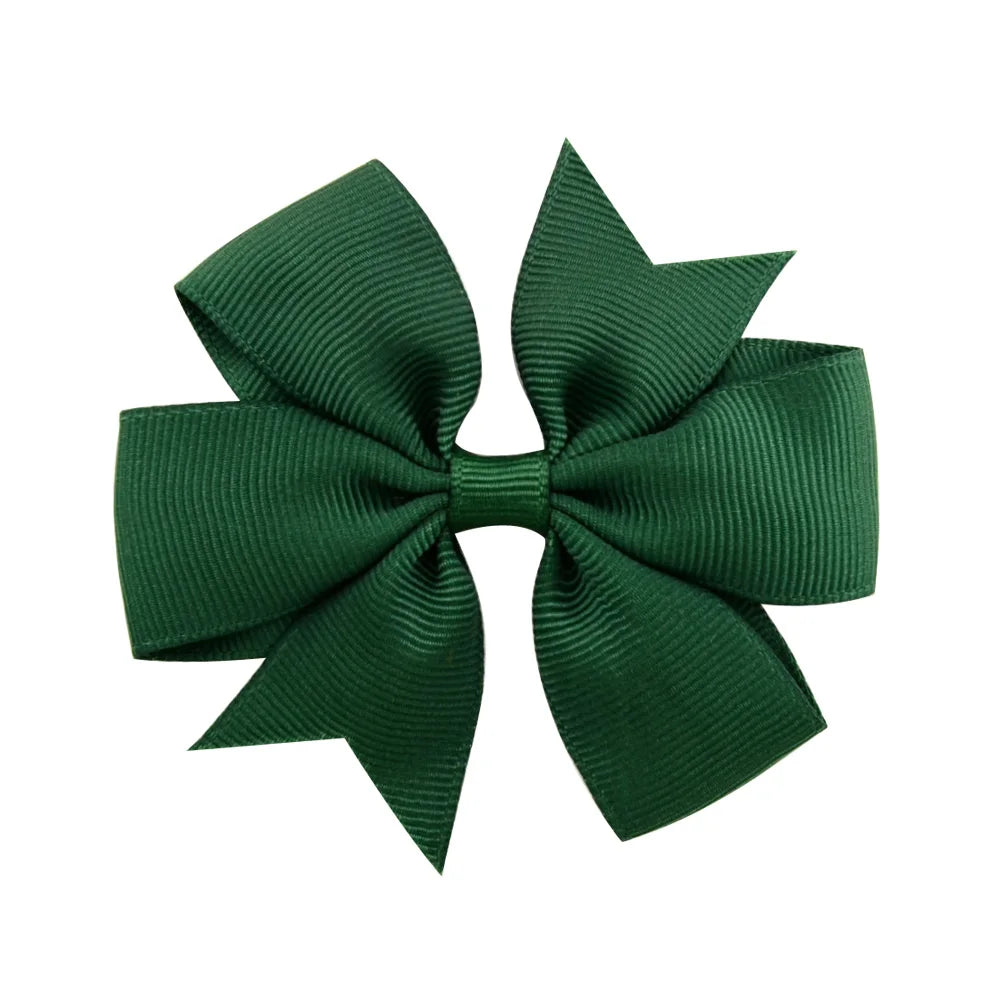 1 Pcs Colors Solid Grosgrain Ribbon Bows Clips Hairpin Girl's Hair Bows Boutique