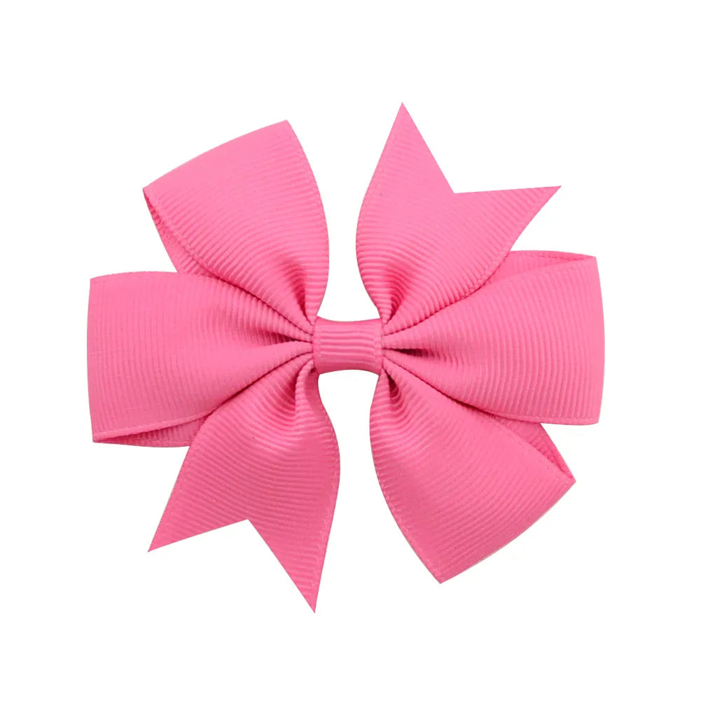 1 Pcs Colors Solid Grosgrain Ribbon Bows Clips Hairpin Girl's Hair Bows Boutique