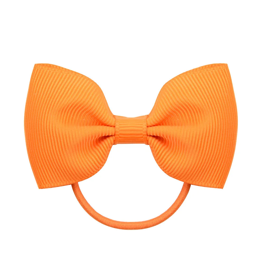 1 Pcs Fashion Small Baby Elastic Rubber Band Head Rope Mini Solid Ribbow Bow Tie