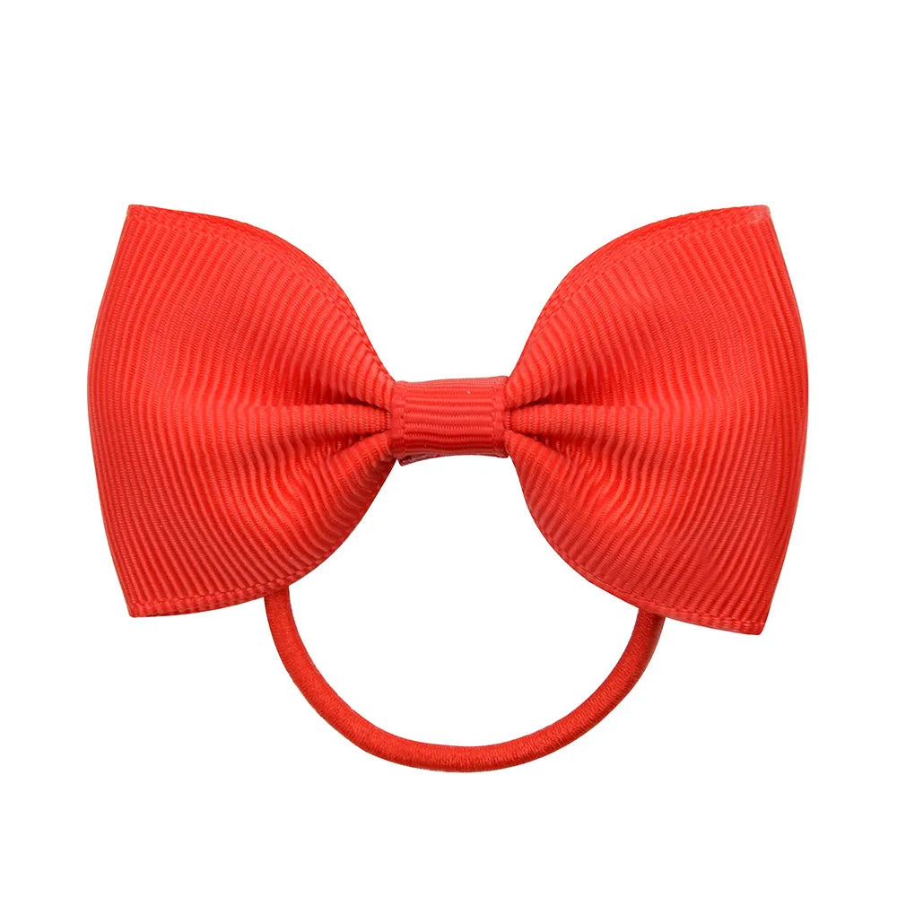 1 Pcs Fashion Small Baby Elastic Rubber Band Head Rope Mini Solid Ribbow Bow Tie