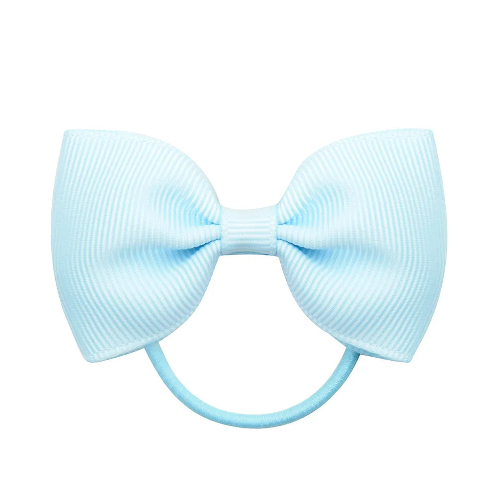 1 Pcs Fashion Small Baby Elastic Rubber Band Head Rope Mini Solid Ribbow Bow Tie