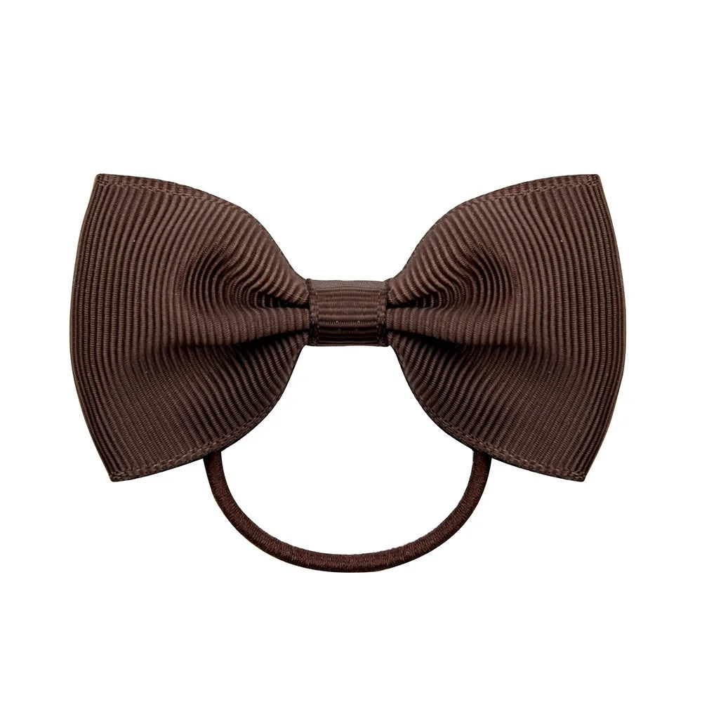 1 Pcs Fashion Small Baby Elastic Rubber Band Head Rope Mini Solid Ribbow Bow Tie