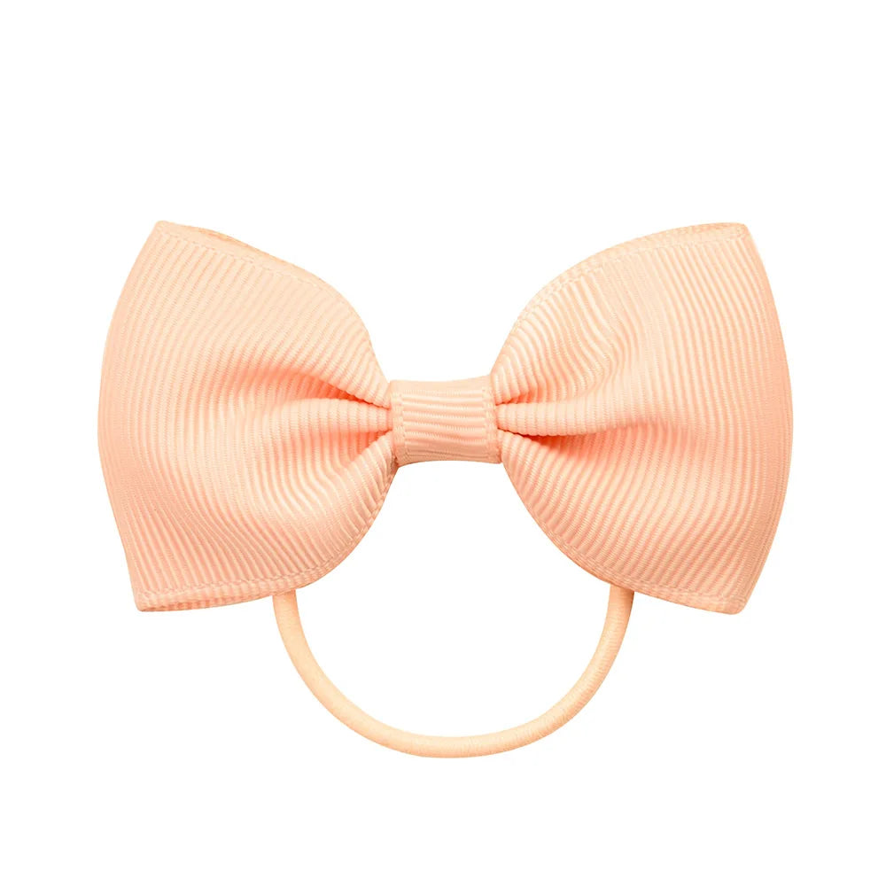 1 Pcs Fashion Small Baby Elastic Rubber Band Head Rope Mini Solid Ribbow Bow Tie