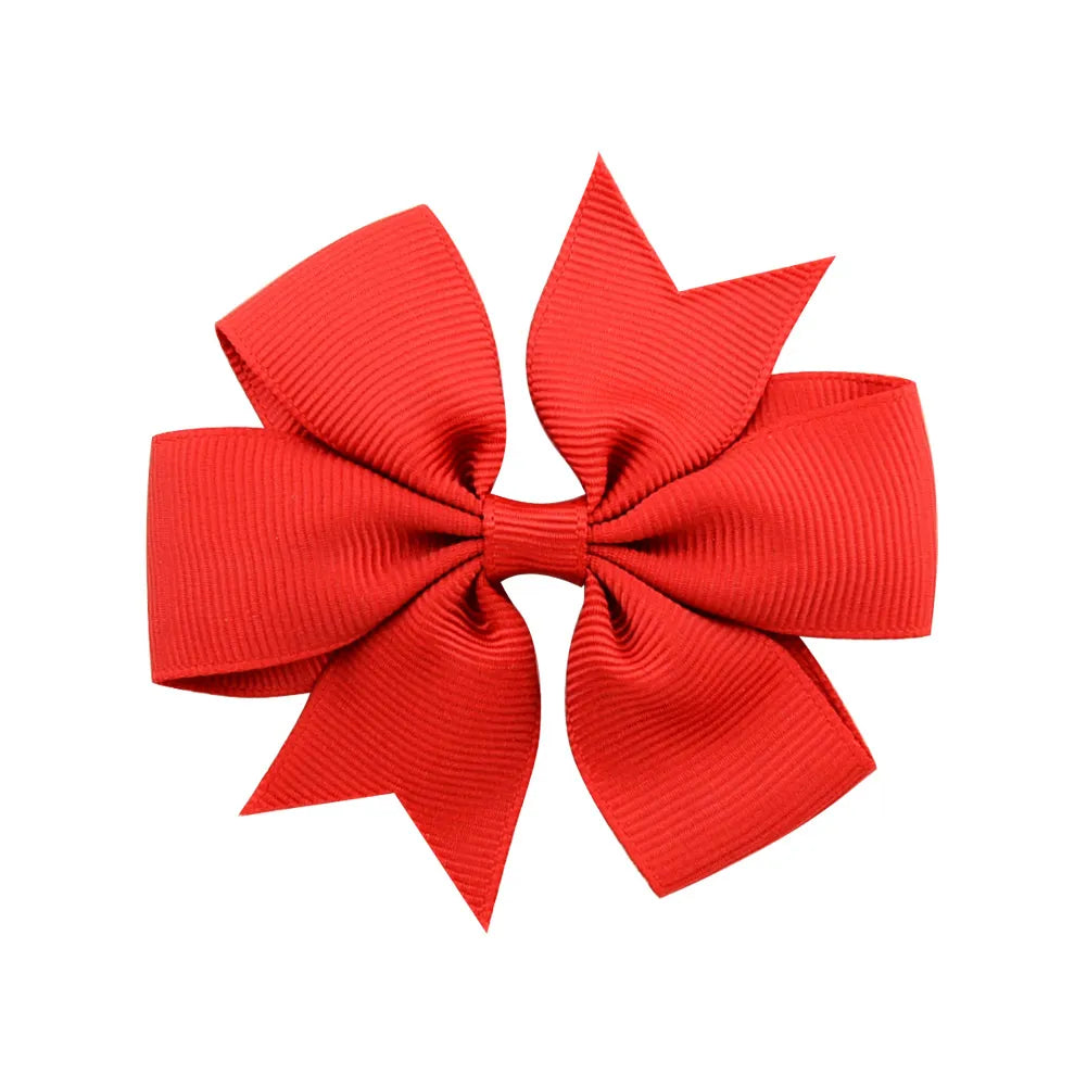 1 Pcs Colors Solid Grosgrain Ribbon Bows Clips Hairpin Girl's Hair Bows Boutique