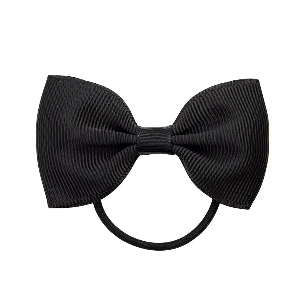 1 Pcs Fashion Small Baby Elastic Rubber Band Head Rope Mini Solid Ribbow Bow Tie