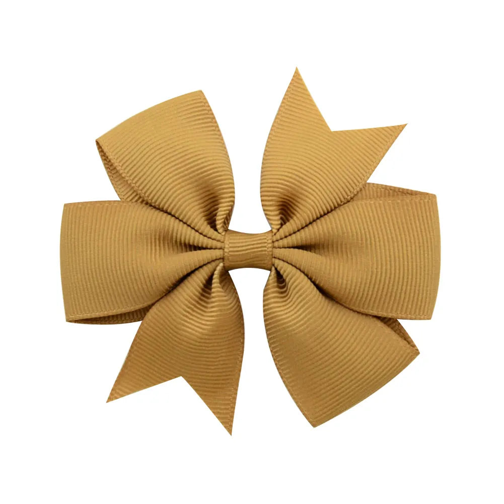 1 Pcs Colors Solid Grosgrain Ribbon Bows Clips Hairpin Girl's Hair Bows Boutique