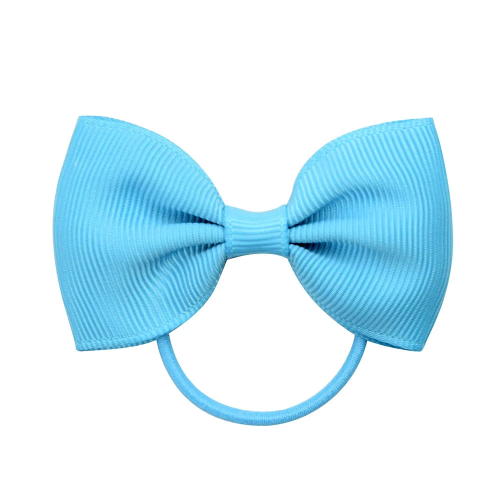 1 Pcs Fashion Small Baby Elastic Rubber Band Head Rope Mini Solid Ribbow Bow Tie