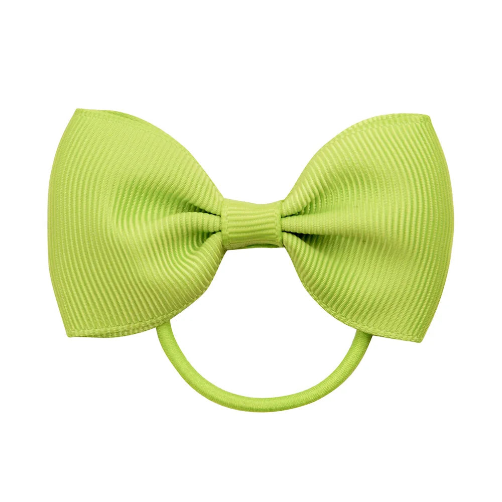 1 Pcs Fashion Small Baby Elastic Rubber Band Head Rope Mini Solid Ribbow Bow Tie