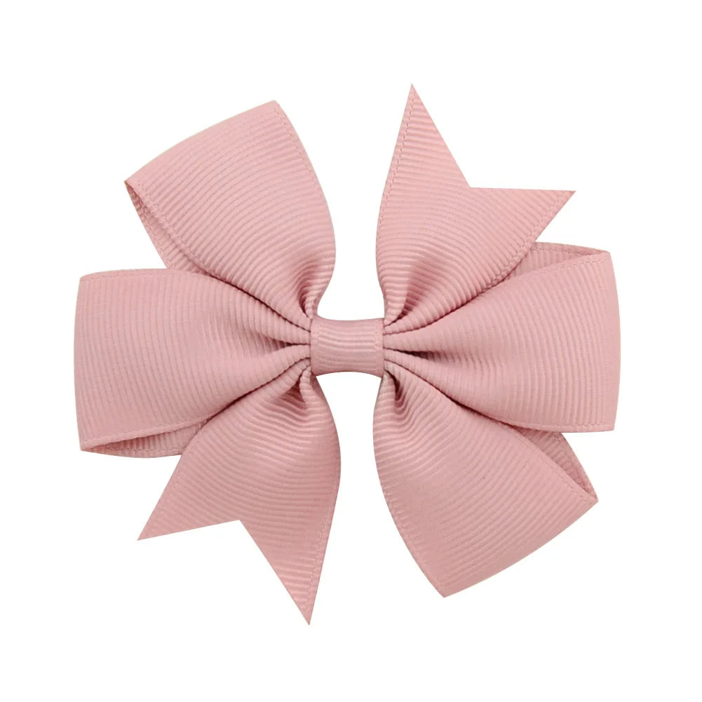 1 Pcs Colors Solid Grosgrain Ribbon Bows Clips Hairpin Girl's Hair Bows Boutique