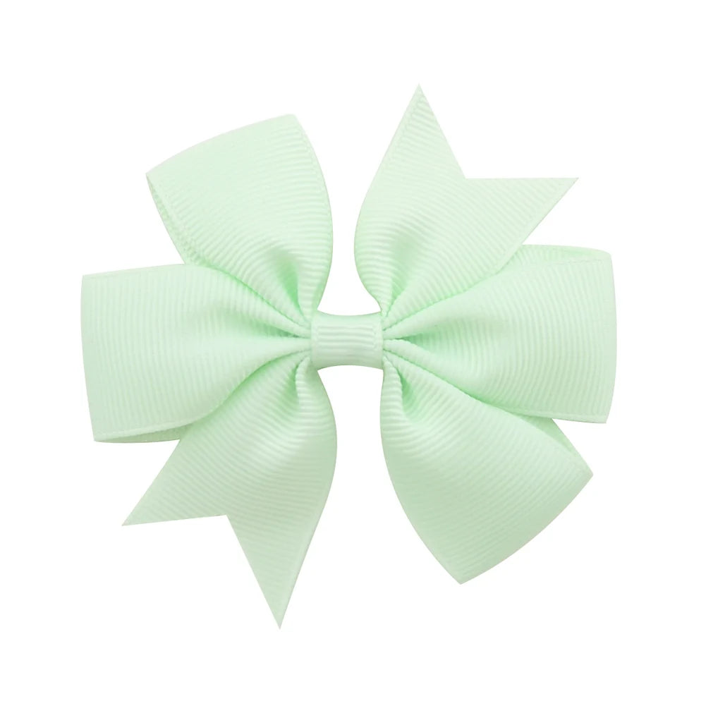 1 Pcs Colors Solid Grosgrain Ribbon Bows Clips Hairpin Girl's Hair Bows Boutique