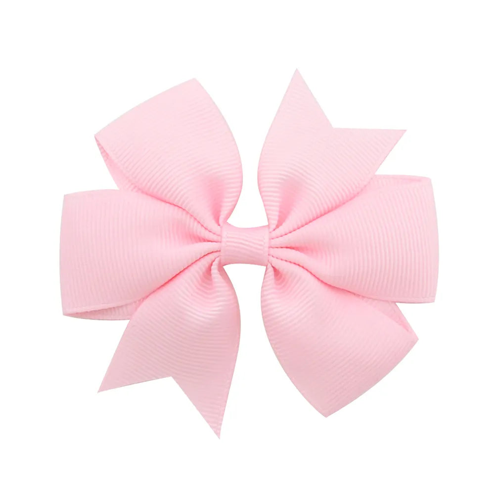 1 Pcs Colors Solid Grosgrain Ribbon Bows Clips Hairpin Girl's Hair Bows Boutique