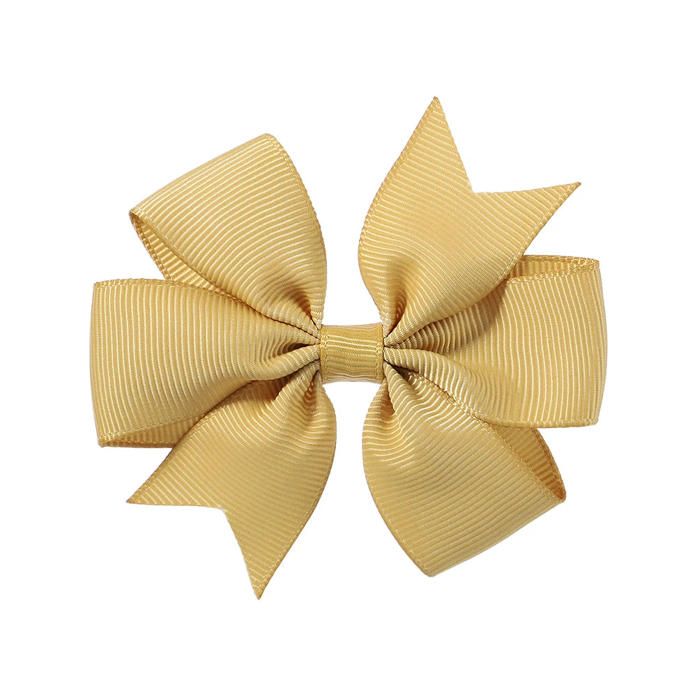 1 Pcs Colors Solid Grosgrain Ribbon Bows Clips Hairpin Girl's Hair Bows Boutique