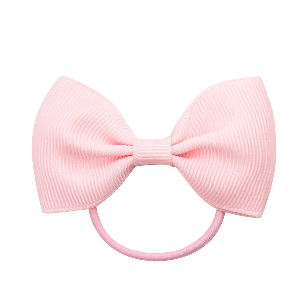 1 Pcs Fashion Small Baby Elastic Rubber Band Head Rope Mini Solid Ribbow Bow Tie