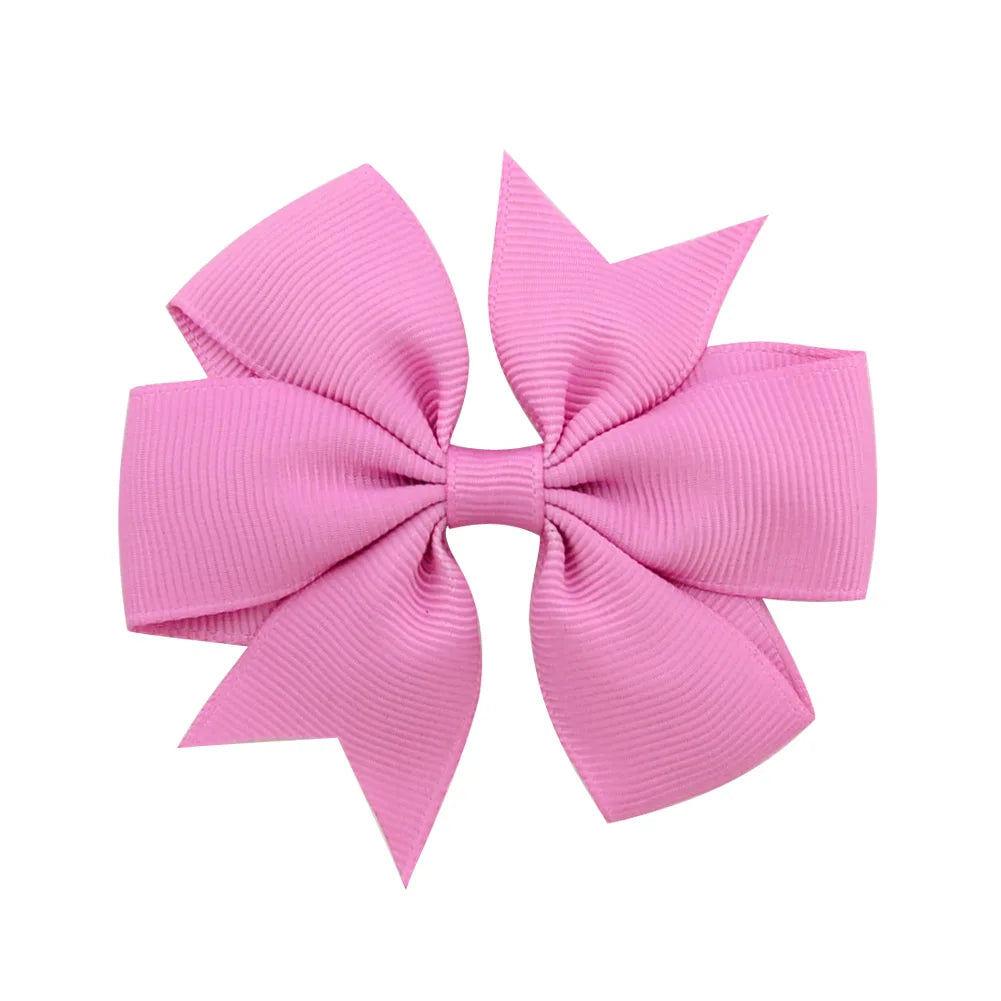 1 Pcs Colors Solid Grosgrain Ribbon Bows Clips Hairpin Girl's Hair Bows Boutique