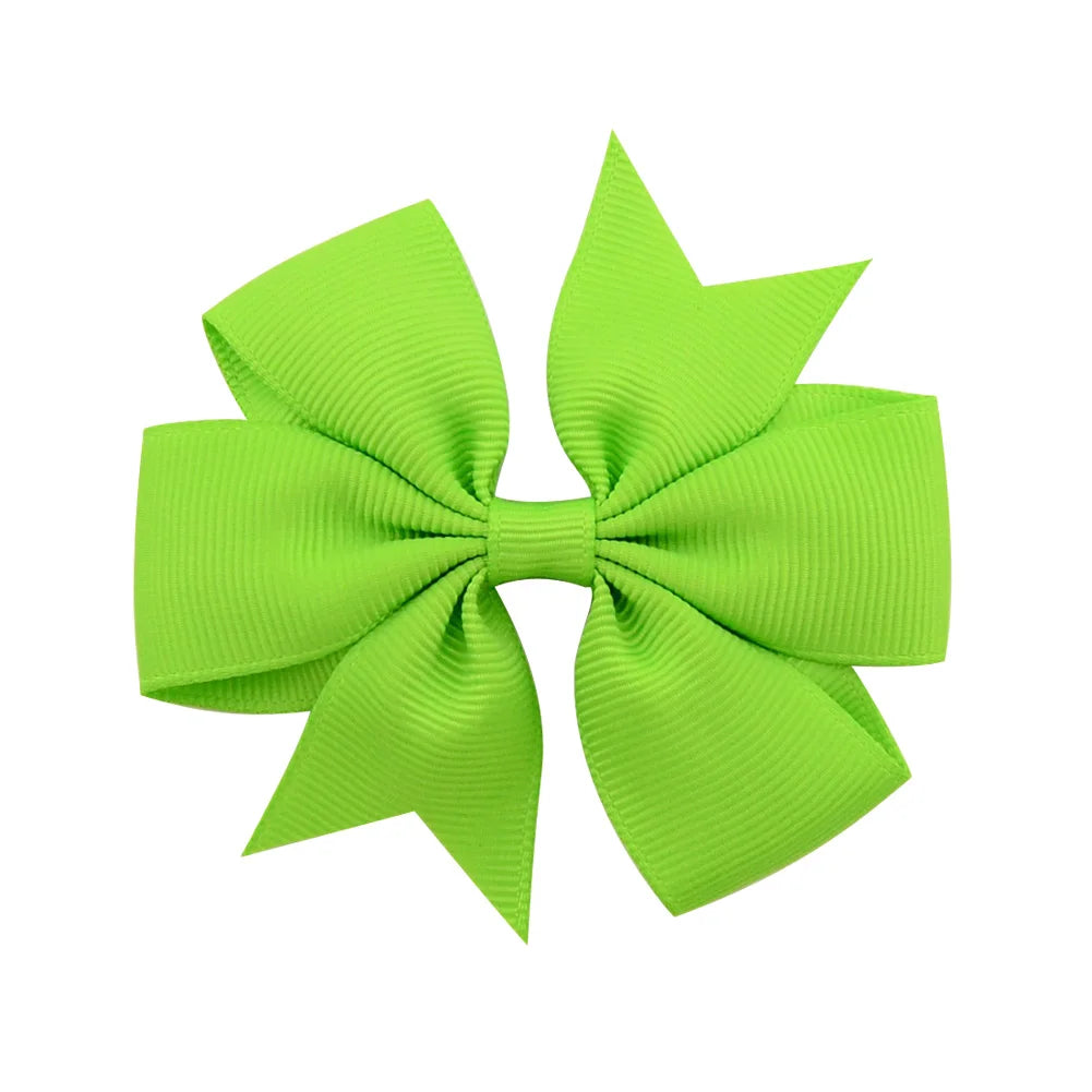 1 Pcs Colors Solid Grosgrain Ribbon Bows Clips Hairpin Girl's Hair Bows Boutique