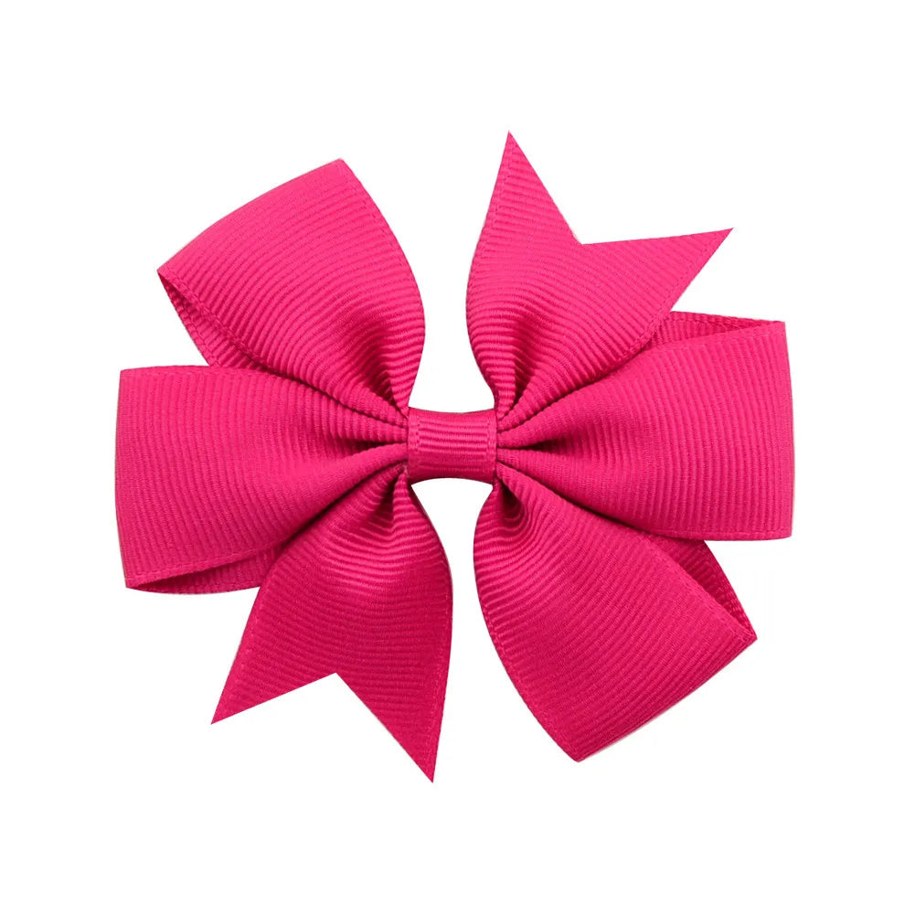 1 Pcs Colors Solid Grosgrain Ribbon Bows Clips Hairpin Girl's Hair Bows Boutique