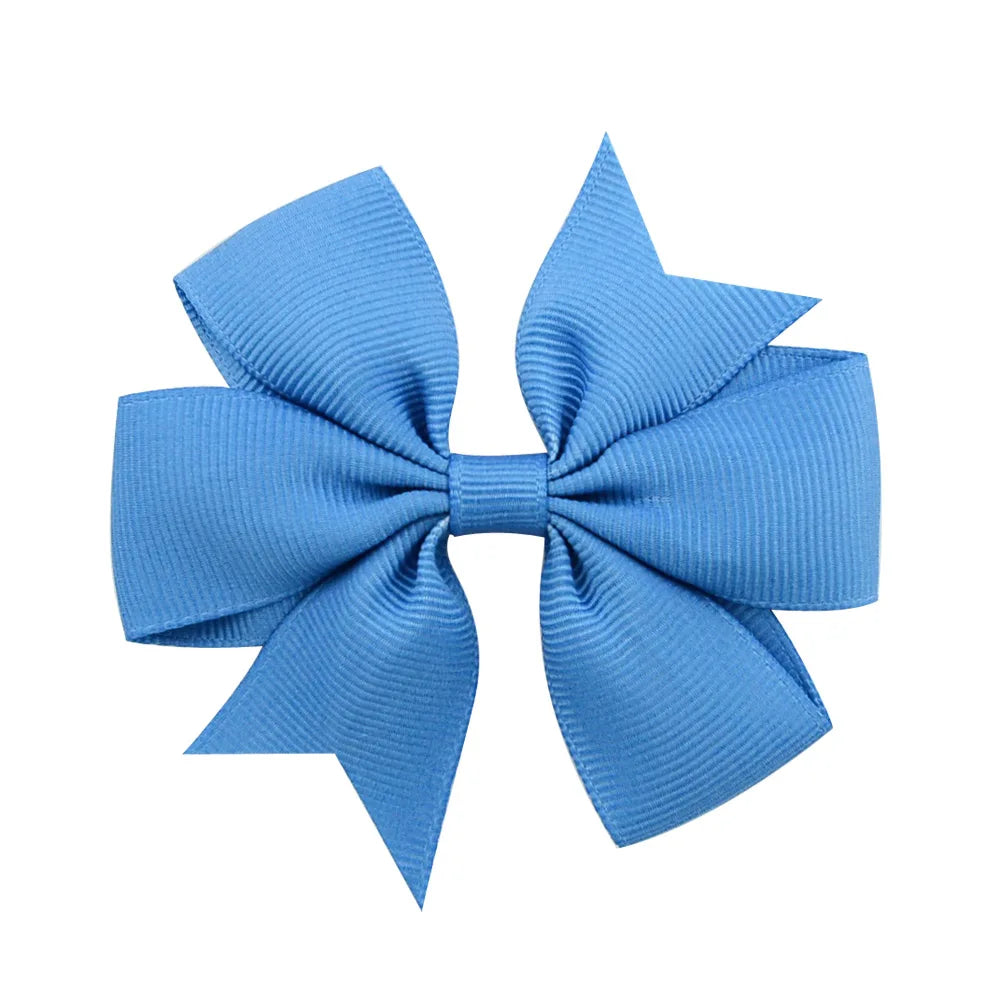 1 Pcs Colors Solid Grosgrain Ribbon Bows Clips Hairpin Girl's Hair Bows Boutique