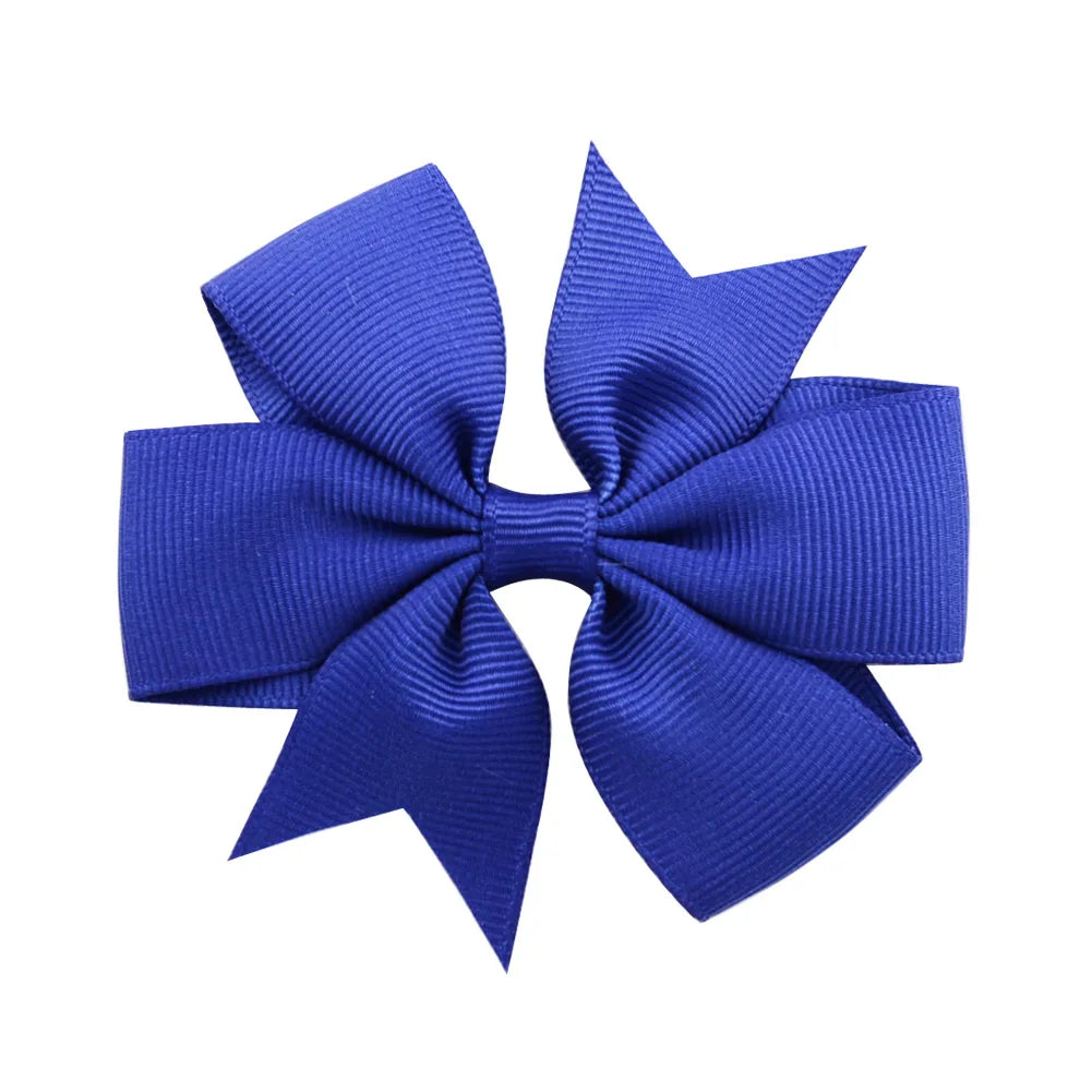 1 Pcs Colors Solid Grosgrain Ribbon Bows Clips Hairpin Girl's Hair Bows Boutique