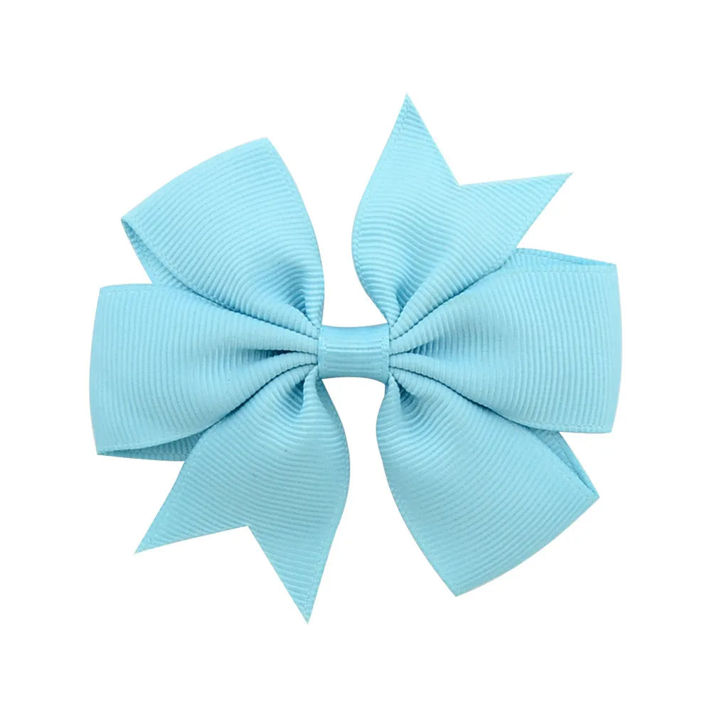 1 Pcs Colors Solid Grosgrain Ribbon Bows Clips Hairpin Girl's Hair Bows Boutique