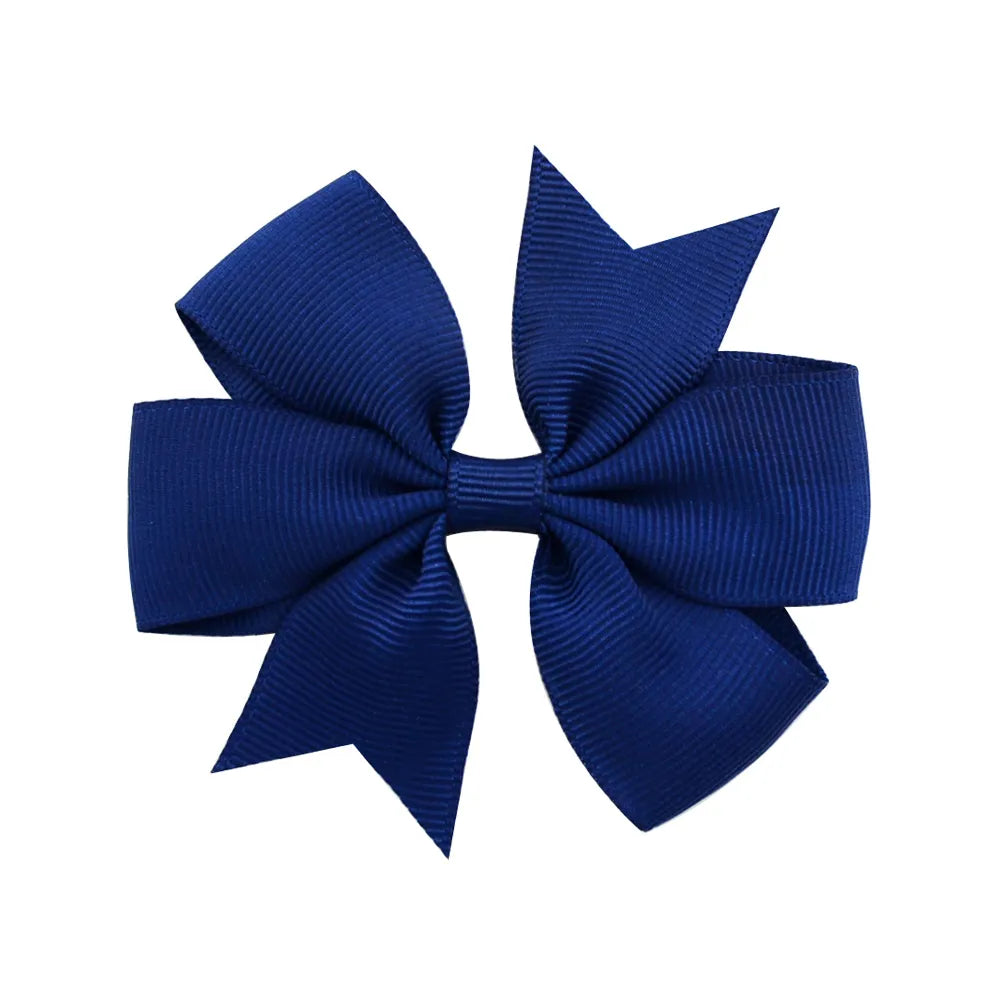 1 Pcs Colors Solid Grosgrain Ribbon Bows Clips Hairpin Girl's Hair Bows Boutique