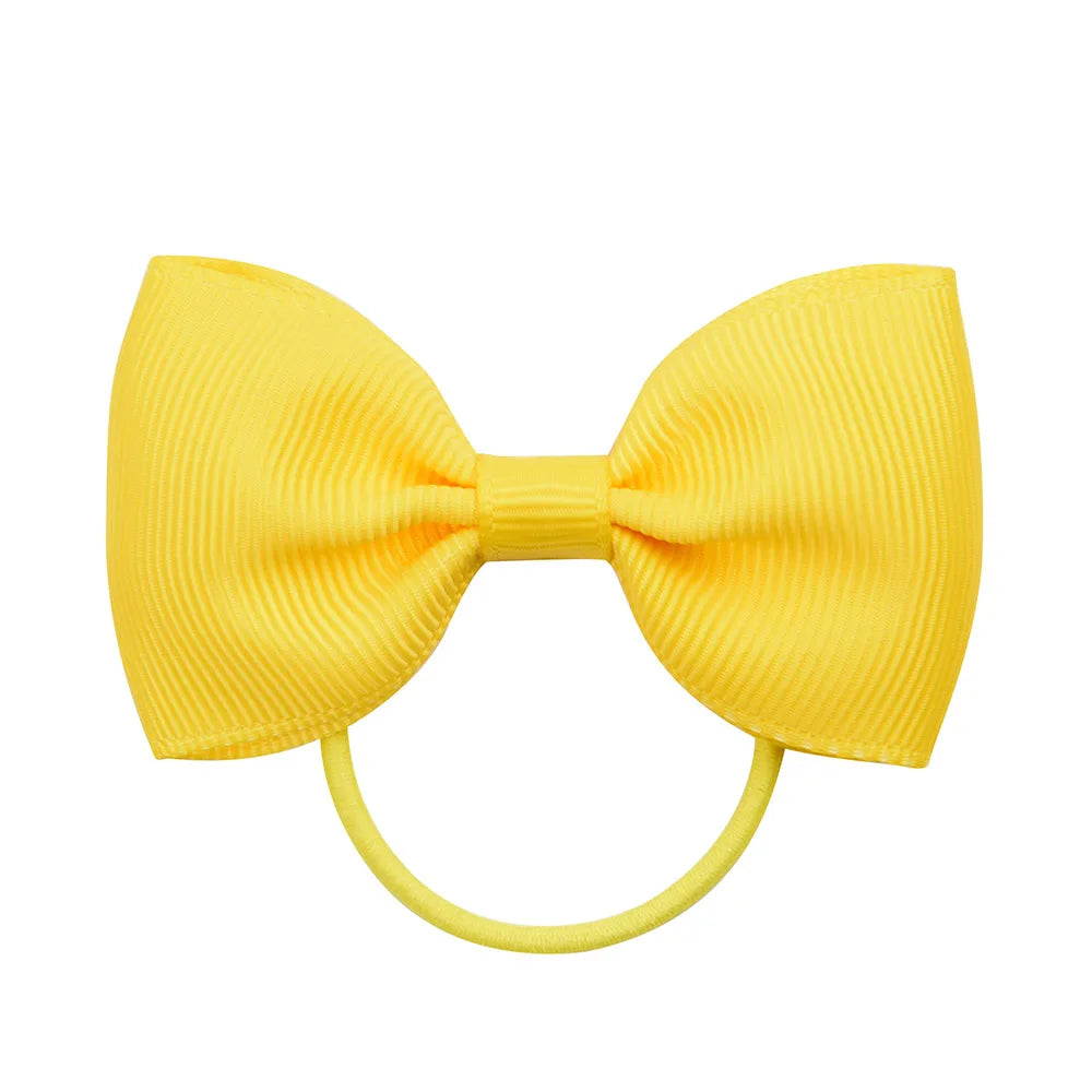 1 Pcs Fashion Small Baby Elastic Rubber Band Head Rope Mini Solid Ribbow Bow Tie