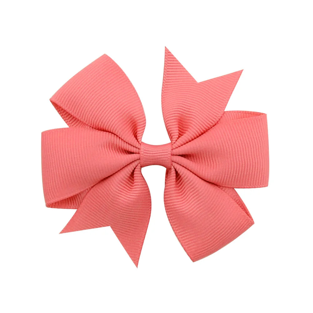 1 Pcs Colors Solid Grosgrain Ribbon Bows Clips Hairpin Girl's Hair Bows Boutique