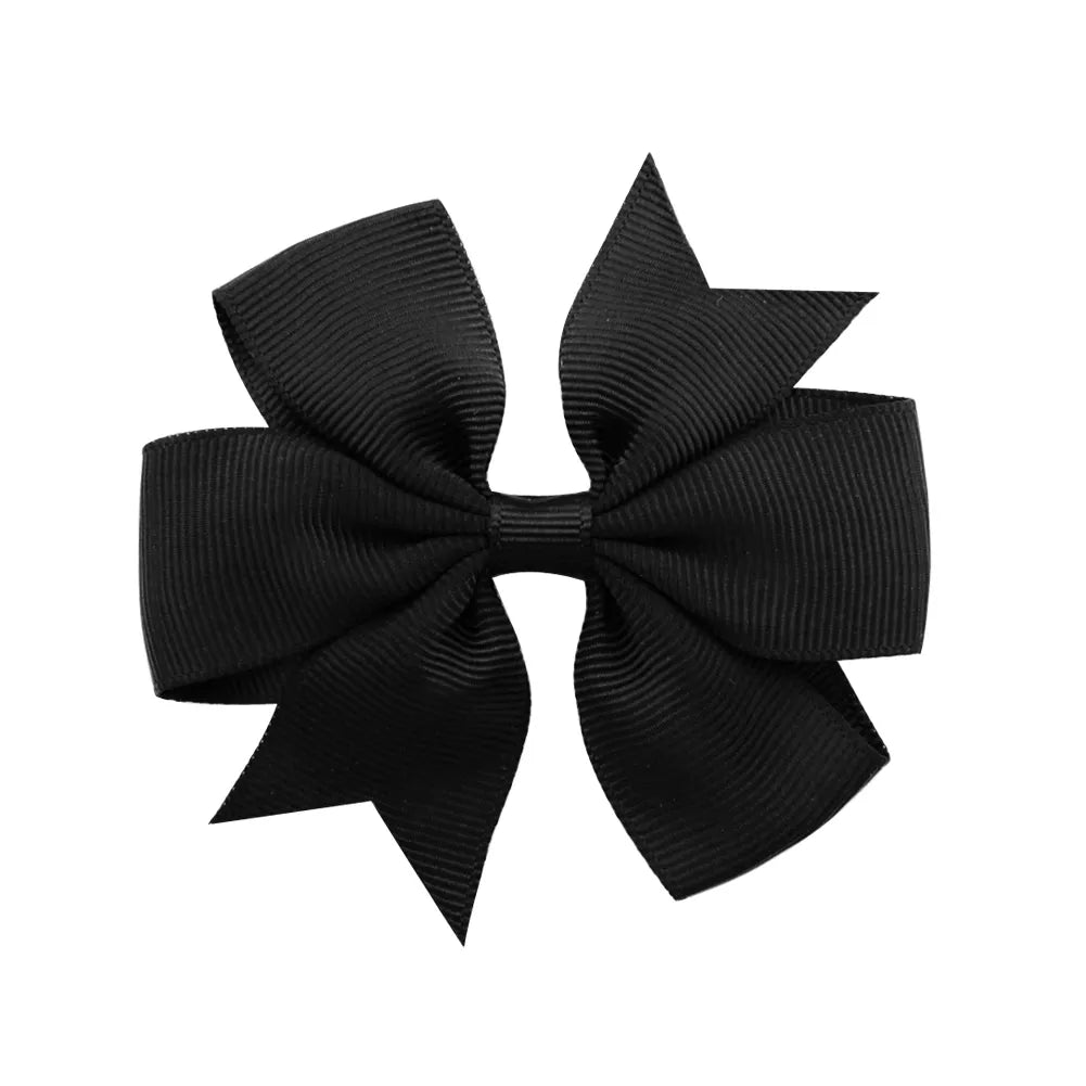 1 Pcs Colors Solid Grosgrain Ribbon Bows Clips Hairpin Girl's Hair Bows Boutique