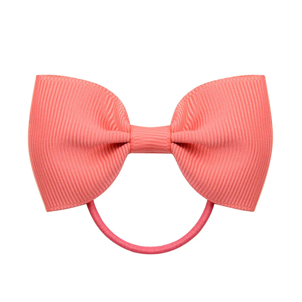 1 Pcs Fashion Small Baby Elastic Rubber Band Head Rope Mini Solid Ribbow Bow Tie