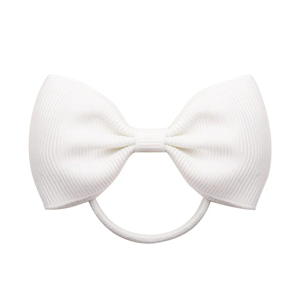 1 Pcs Fashion Small Baby Elastic Rubber Band Head Rope Mini Solid Ribbow Bow Tie