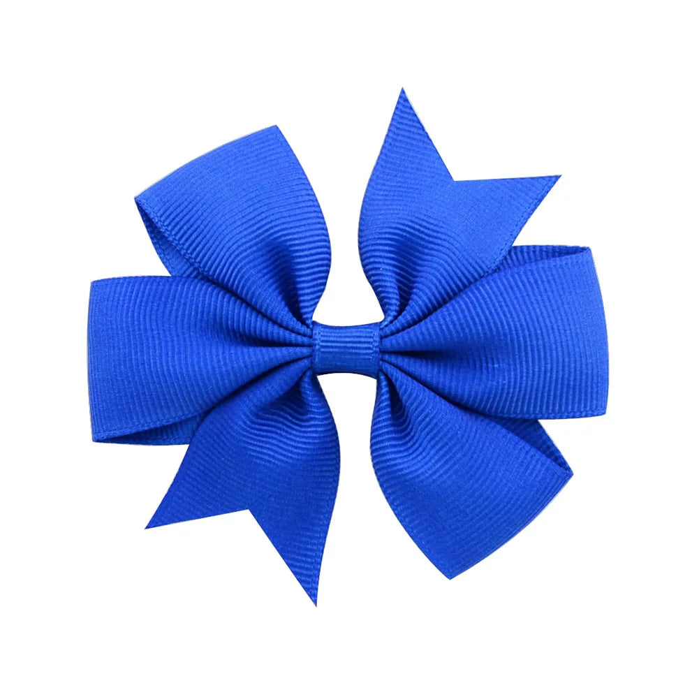 1 Pcs Colors Solid Grosgrain Ribbon Bows Clips Hairpin Girl's Hair Bows Boutique