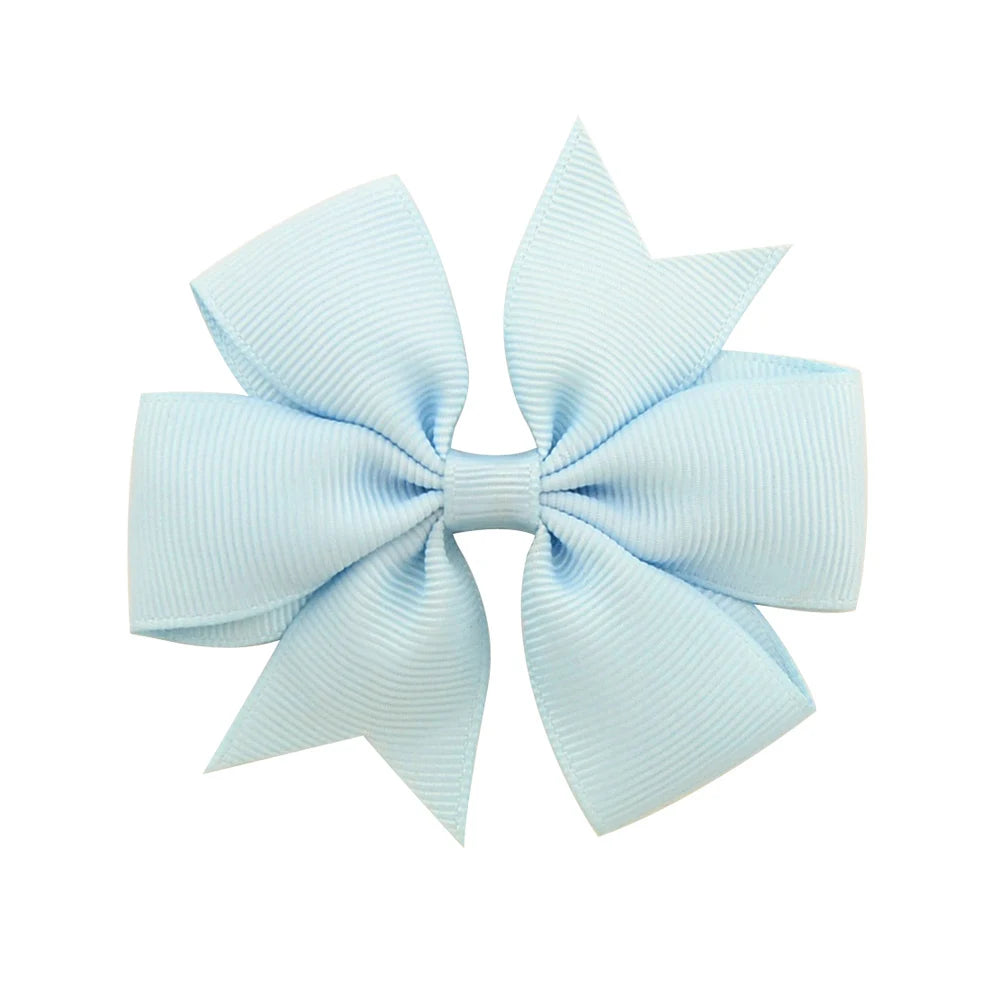 1 Pcs Colors Solid Grosgrain Ribbon Bows Clips Hairpin Girl's Hair Bows Boutique