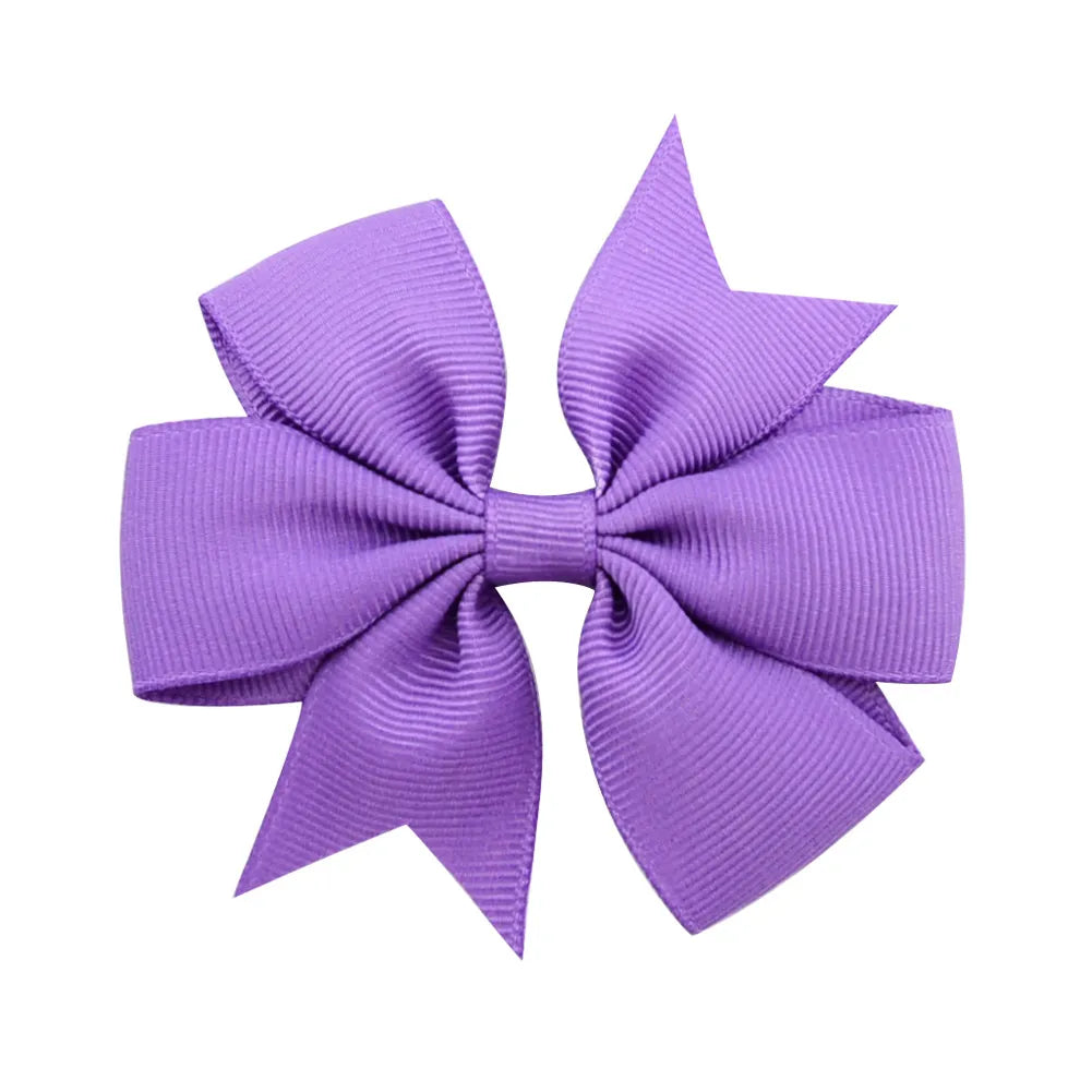 1 Pcs Colors Solid Grosgrain Ribbon Bows Clips Hairpin Girl's Hair Bows Boutique