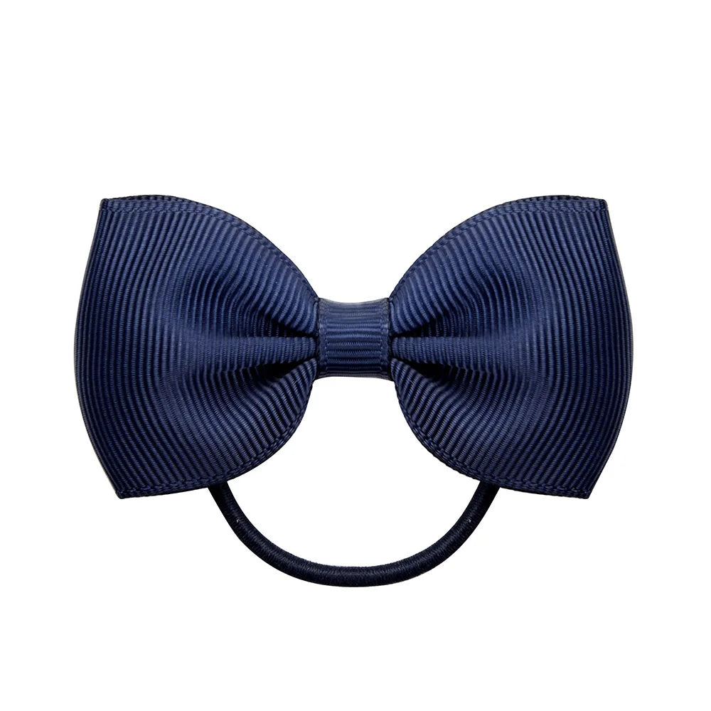 1 Pcs Fashion Small Baby Elastic Rubber Band Head Rope Mini Solid Ribbow Bow Tie