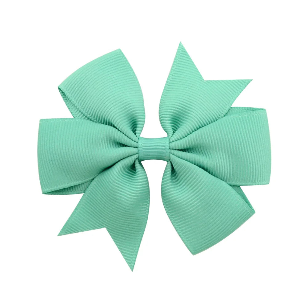 1 Pcs Colors Solid Grosgrain Ribbon Bows Clips Hairpin Girl's Hair Bows Boutique