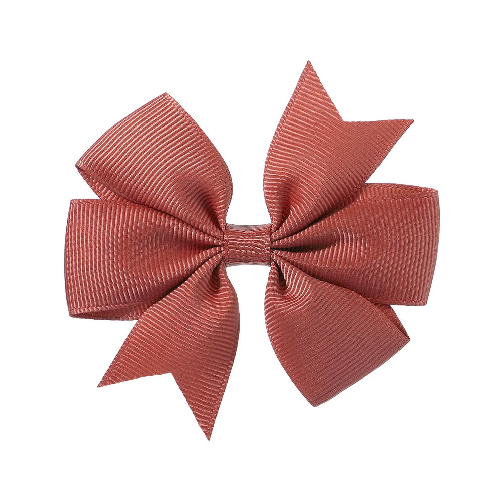 1 Pcs Colors Solid Grosgrain Ribbon Bows Clips Hairpin Girl's Hair Bows Boutique