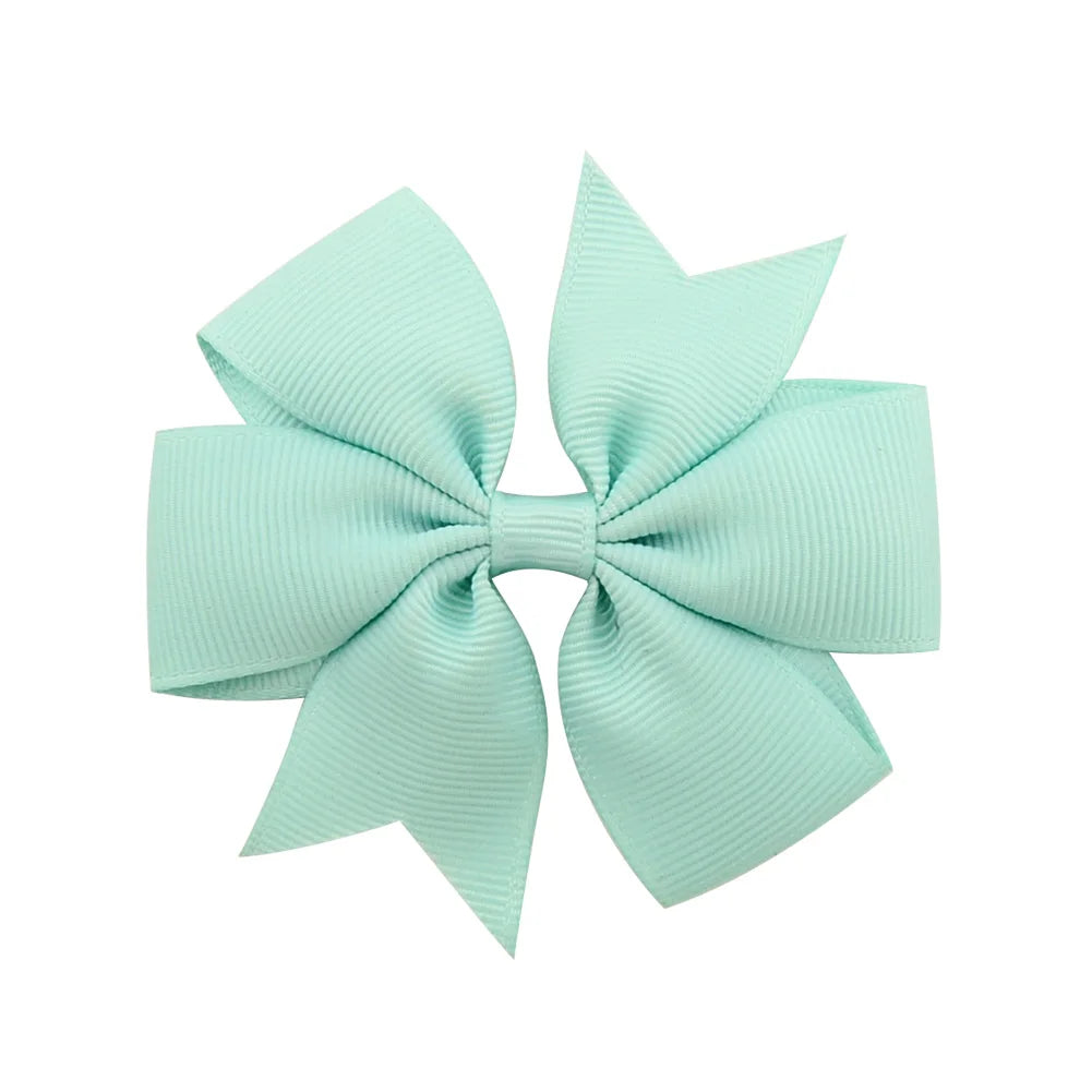 1 Pcs Colors Solid Grosgrain Ribbon Bows Clips Hairpin Girl's Hair Bows Boutique