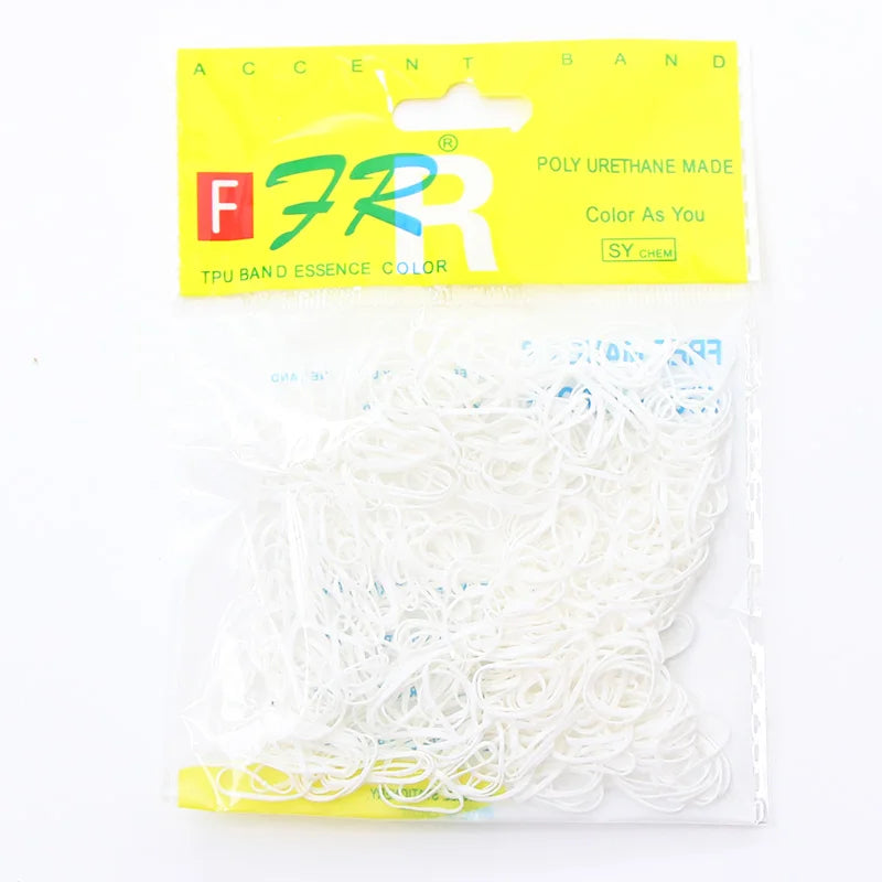 500/1000pcs/Set Girls Disposable TPU Rubber Bands Ponytail Holder Elastic Hair