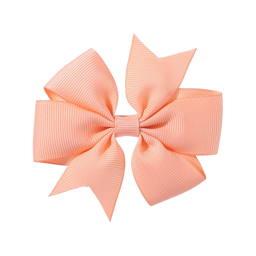 1 Pcs Colors Solid Grosgrain Ribbon Bows Clips Hairpin Girl's Hair Bows Boutique