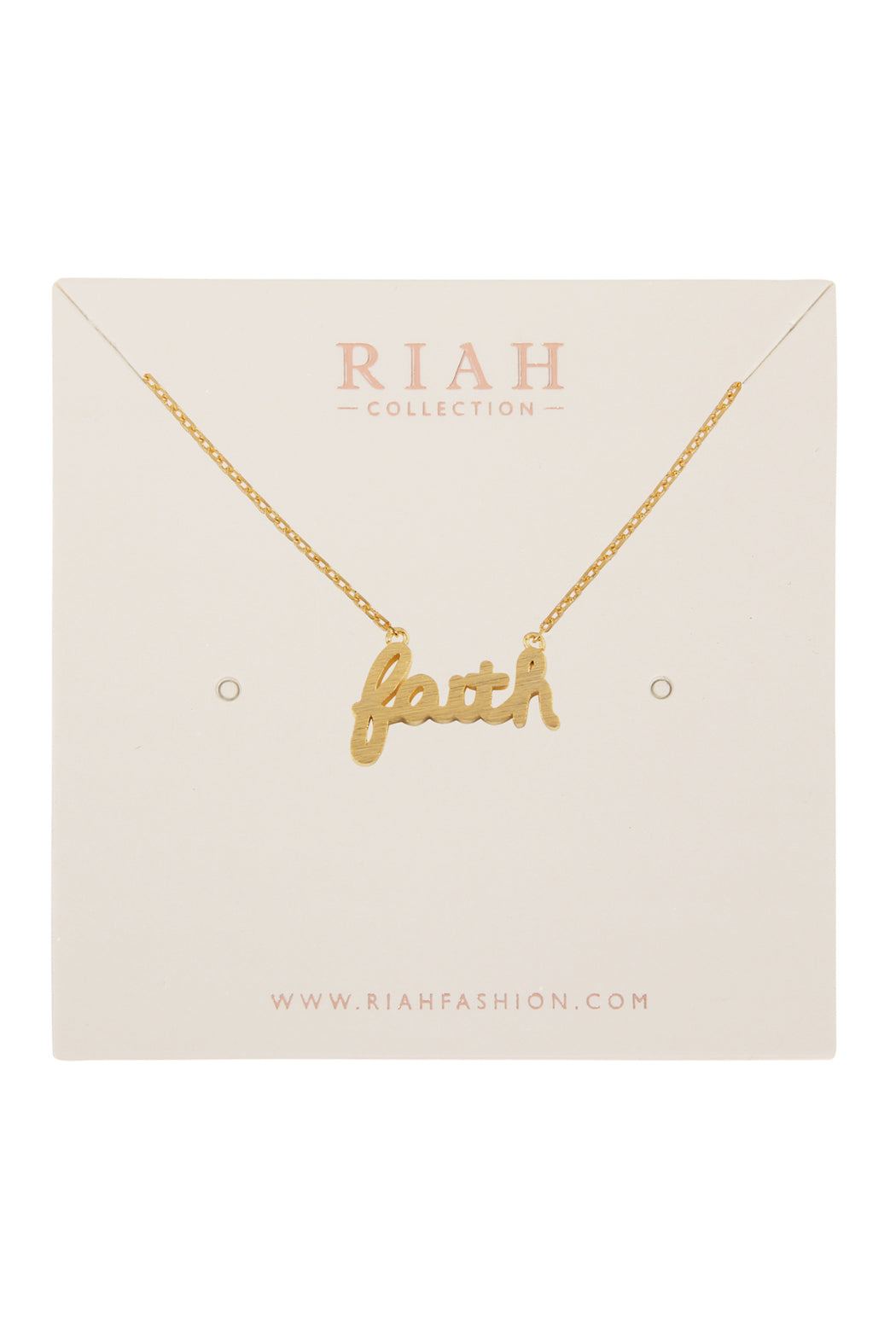 "Faith" Cast Necklace