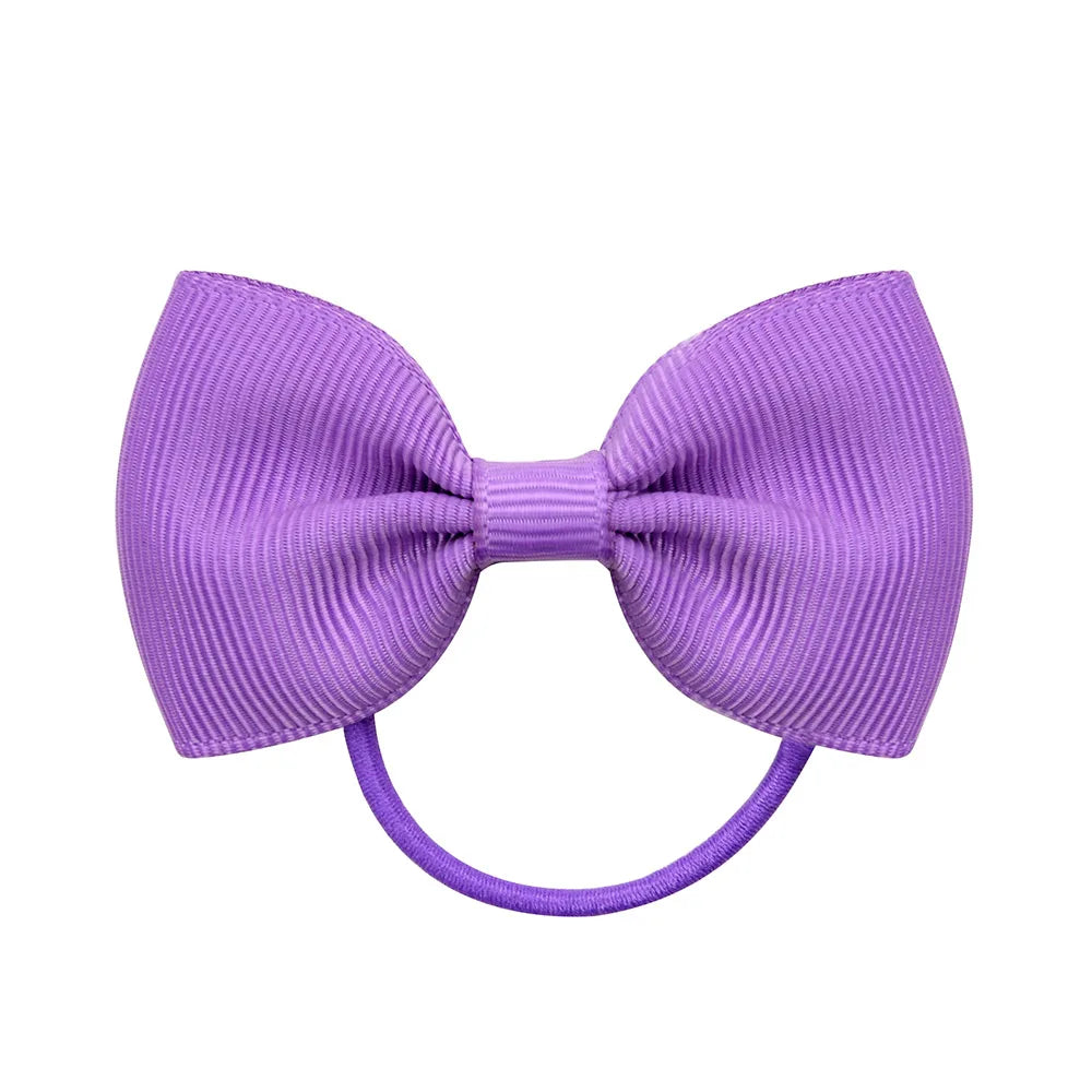 1 Pcs Fashion Small Baby Elastic Rubber Band Head Rope Mini Solid Ribbow Bow Tie