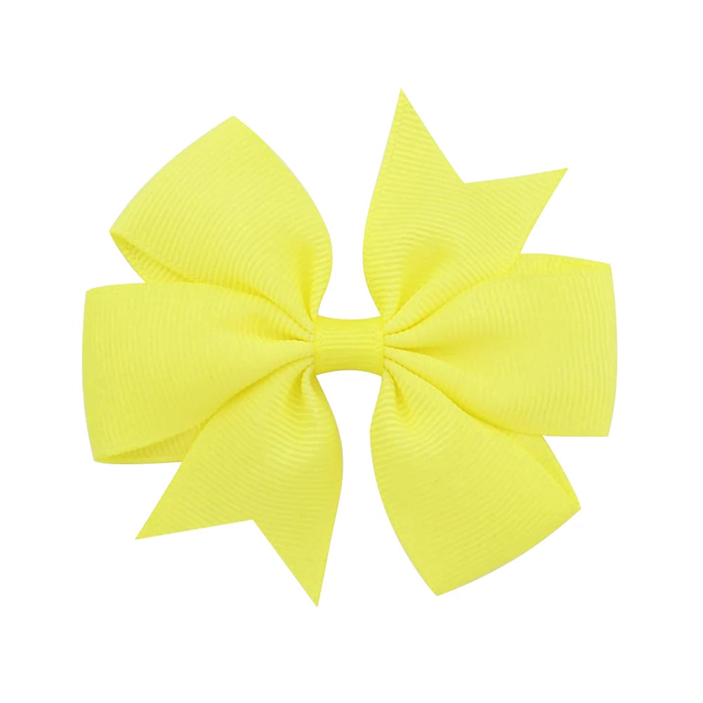 1 Pcs Colors Solid Grosgrain Ribbon Bows Clips Hairpin Girl's Hair Bows Boutique