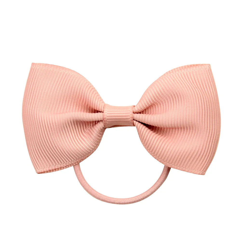 1 Pcs Fashion Small Baby Elastic Rubber Band Head Rope Mini Solid Ribbow Bow Tie