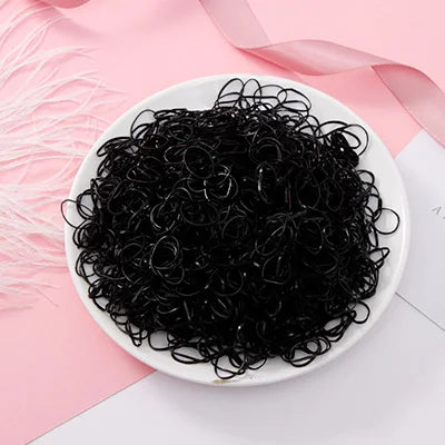 500/1000pcs/Set Girls Disposable TPU Rubber Bands Ponytail Holder Elastic Hair